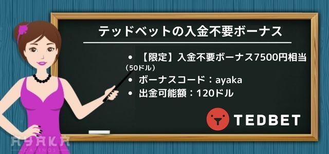 オンカジ (オンラインカジノ) - 当 サイト 限定 テッド ベット カジノ の入金不要ボーナス