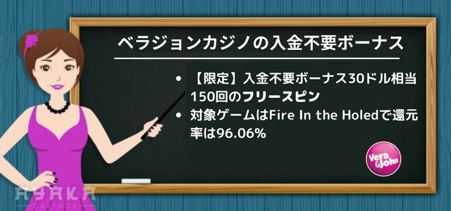 ベラジョンカジノ 入金不要ボーナス