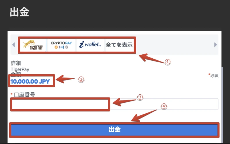 ベットランク　出金