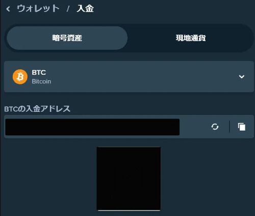 ステークカジノ_仮想通貨入金_入金アドレス