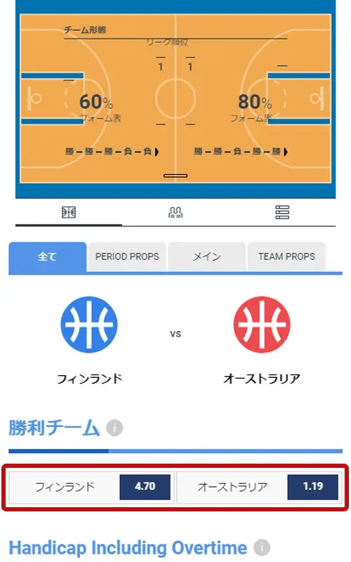 BeeBetスポーツベット賭け方