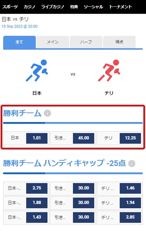 BeeBetラグビーW杯への賭け方