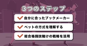 総合格闘技ベットの3つのステップ