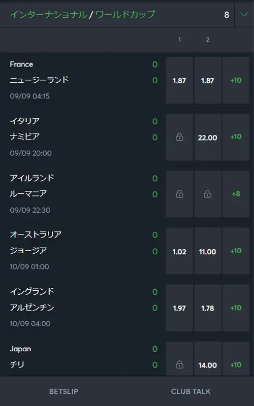 スポーツベットアイオーのラグビーW杯への賭け方