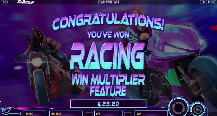 Racing Win Multiplier Feature