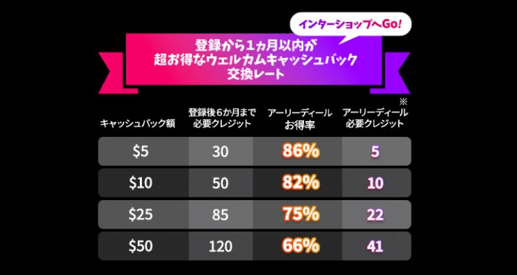 インターカジノボーナス