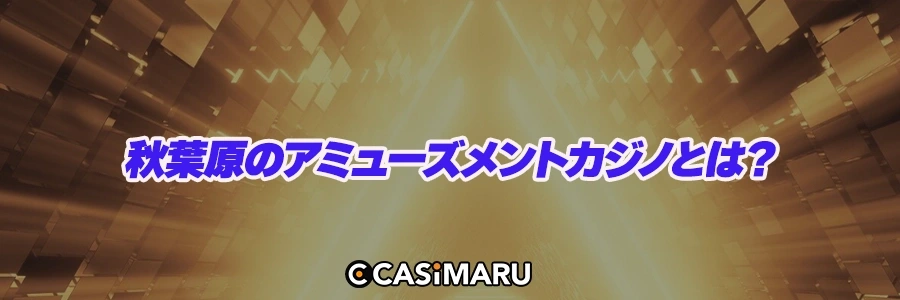 秋葉原のアミューズメントカジノとは？のバナー