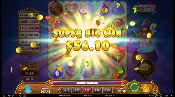 SWEET ALCHEMY SUPER BIG　WIN $56.10獲得