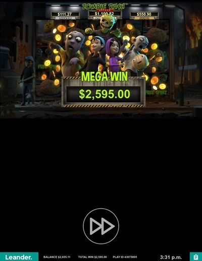 MEGAWIN$2595.00獲得