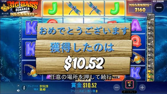 獲得したのは$10.52