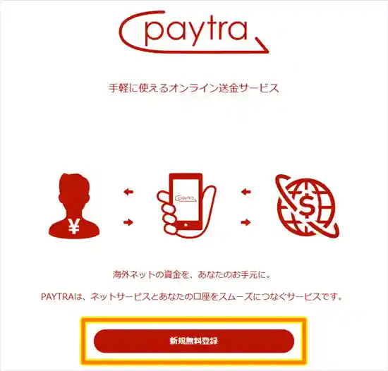 アカウント登録を行う