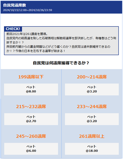 日本の選挙ベット