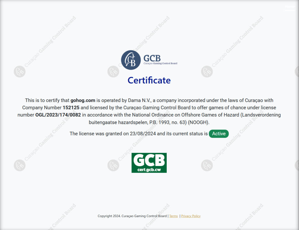 GCB Certificate