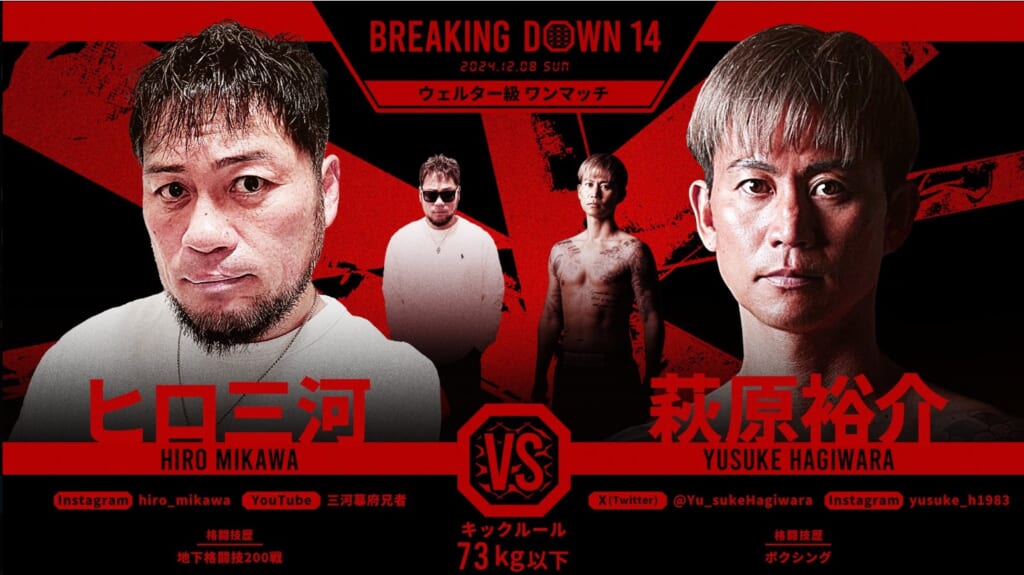 BREAKING DOWN 14 ヒロ三河 vs. 萩原裕介